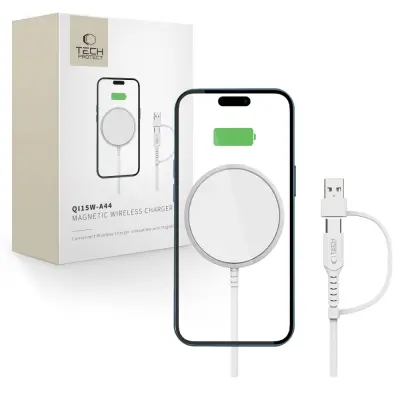 TECH-PROTECT MAGNETNI ZA BREZŽIČNI POLNILEC MAGSAFE 15W ZA IPHONE BEL