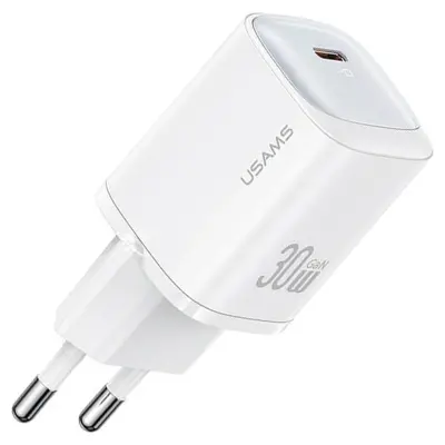 USAMS 30W USB-C HITRI POLNILEC ZA TELEFONE, BEL
