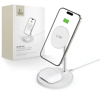 TECH-PROTECT QI15W-A39 MAGNETNI BREZŽIČNI POLNILEC ZA MAGSAFE WHITE