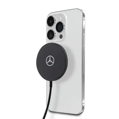 INDUKCIJSKI POLNILEC MERCEDES 15W ZA OVITEK ZA TELEFON MAGSAFE ČRN