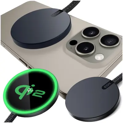 ESR HALOLOCK QI2 MINI BREZŽIČNI POLNILEC 15W ZA MAGSAFE ZA TELEFONE