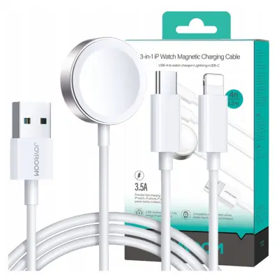 JOYROOM KABEL 3V1 MAGNETNI POLNILEC USB-A NA LIGHTNING USB-C 1.2M BEL
