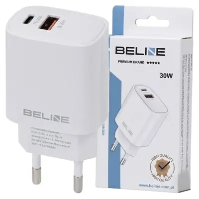 BELINE OMREŽNI POLNILEC 1X USB-C 30W PD 3.0 QC 3.0 ZA TELEFONE BEL
