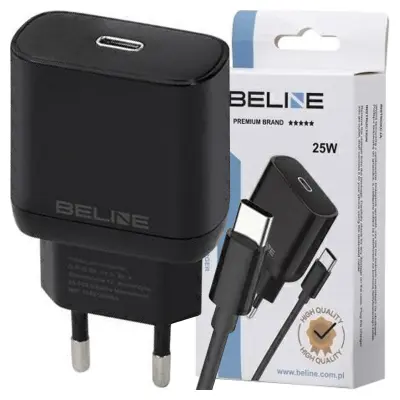 BELINE OMREŽNI POLNILEC 1X USB-C 25W + USB-C PD 3.0 KABEL ZA TELEFONE