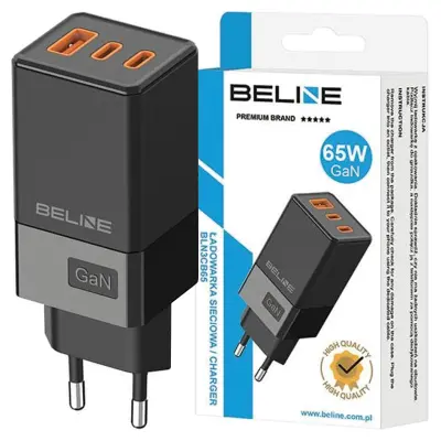 BELINE OMREŽNI POLNILEC 2X USB-C 65W PD 3.0 QC 3.0 ZA TELEFON