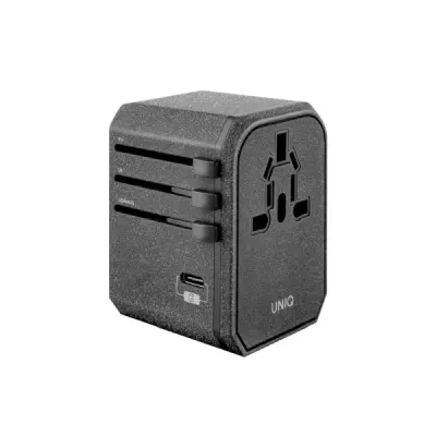 UNIQ VOYAGE LITHOS 33W POTOVALNI NAPAJALNIK 2XUSB PD QC 3.0 SIVA