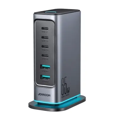 JOYROOM MULTI-PORT POLNILEC GAN 65W 4X USB-C 2X USB-A ZA TELEFONE