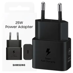 SAMSUNG OMREŽNI POLNILEC EP-T2510NBEGWW GAN USB-C 25W ZA TELEFON ČRN