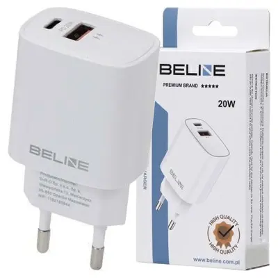 BELINE OMREŽNI POLNILEC 1X USB-C 1X USB 20W PD 3.0 QC 3.0 BEL