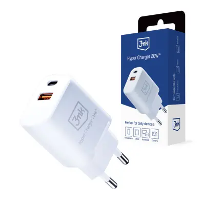 ACCESSORIES - 3MK HYPER CHARGER 20W WHITE