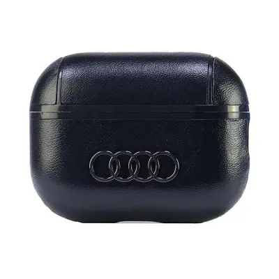USNJENI OVITEK AUDI ZA AIRPODS PRO 2 ETUI ČRN USNJEN
