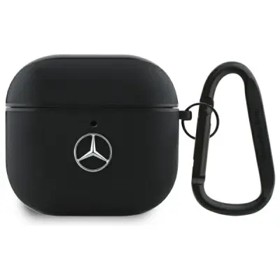 ETUI MERCEDES AIRPODS 4 USNJEN OVITEK S KOVINSKIM LOGO
