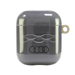 AUDI IML OVITEK Z GEOMETRIJSKIM VZORECEM ZA AIRPODS 1 2 SIVA