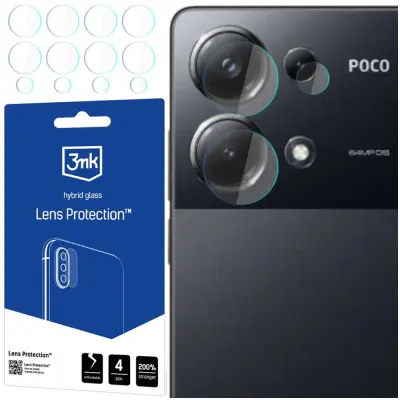 3MK ZAŠČITA LEČ HIBRIDNO STEKLO ZA KAMERO ZA XIAOMI POCO M6 PRO 4G