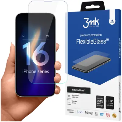 3MK FLEXIBLEGLASS KALJENO STEKLO ZA IPHONE 16 PLUS