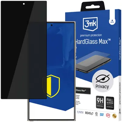 ZA SAMSUNG GALAXY S24 ULTRA KALJENO STEKLO 3MK HARDGLASS MAX PRIVACY ČRNA