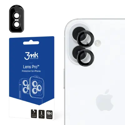 3MK LEČA PROTECTION PRO BLACK KALJENO STEKLO ZA APPLE IPHONE 16/16 PLUS