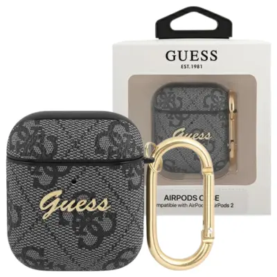 GUESS GUA24GSMK AIRPODS 1/2 OHIŠJE SIVO POKROV SIVA 4G PISAVA KOVINSKA
