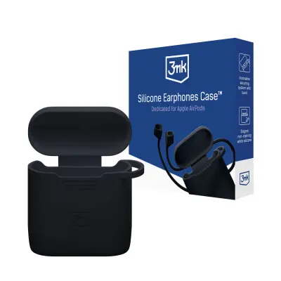 3MK SILIKONSKI OVITEK ZA APPLE AIRPODS 2ND GEN BLACK COVER CASE