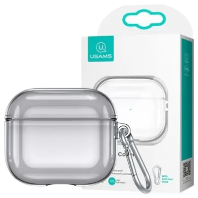 USAMS ZAŠČITNI ETUI ZA AIRPODS 3 PROZOREN ČRN BH740AP02