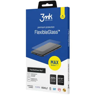 ZA APPLE IPHONE 16 PRO 3MK FLEXIBLEGLASS MAX ČRNO KALJENO STEKLO