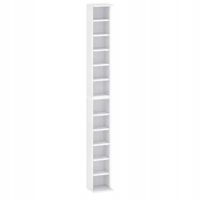 Polica za CD/DVD Nastavljive police bele