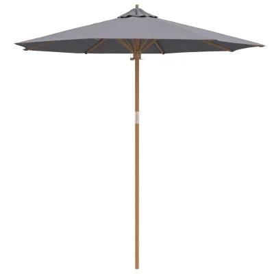 vidaXL temno siv vrtni dežnik 240x260 cm bambus