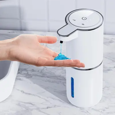 Avtomatski dozirnik za milo - 380 ml - električni stenski - brez dotika - USB za polnjenje
