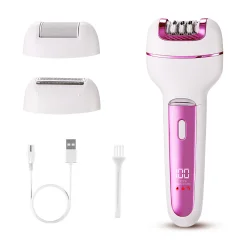 Épilateur pour épilation des poils pour femmes - Rasoir électrique à sec et humide pour les jambes,USB