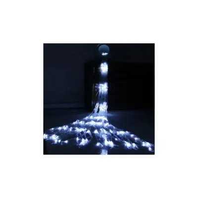 LED slap niz luči vodni tok zavesa s snežnim učinkom pravljične luči viseče svetleče vodni tok luči za dekor svetilke (3 × 2 m, 240 led, hladno bela)