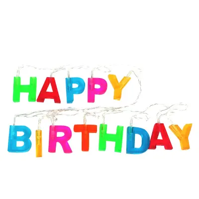 LED svetlobna veriga s črkami "Happy Birthday" 1,3 m