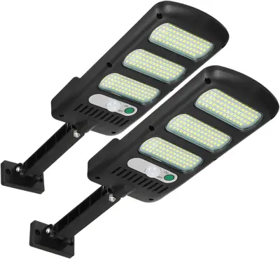 Zunanje sončne luči, 2 paketa 213 LED zunanjih varnostnih luči s senzorjem gibanja, vodotesne za 180°, nastavljive za zunanjo steno