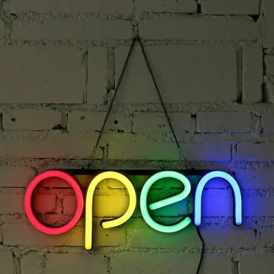 Odprta LED neonska cev, ročno izdelana vizualna umetnina, stenska dekoracija za bar, pub, klub