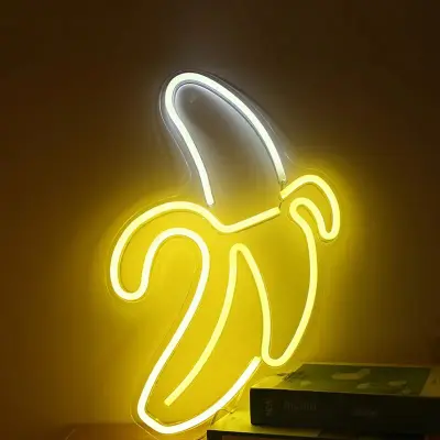 LED neonski napis Banana Nočna lučka USB z akrilno ploščo Home Party Wedding Bar Decoration Lučka