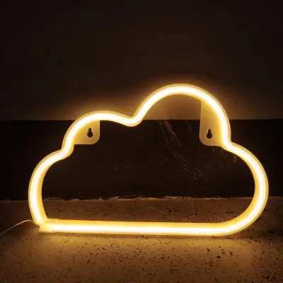 LED neonska lučka Stenski dekor za poroke, praznične zabave, vrtce, potopitve, počitnice, (toplo bela)