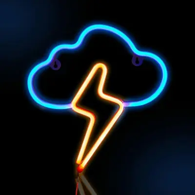 LED neonski napis Planet Neon Cloud Lightning stenski dekor LED lučka z baterijskim/USB napajanjem za dom, otroška soba Bar Party Stenski