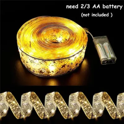 LED trak za božično drevo - zlat trak (topel) Širina: 3,8 m, dolžina: 10 m