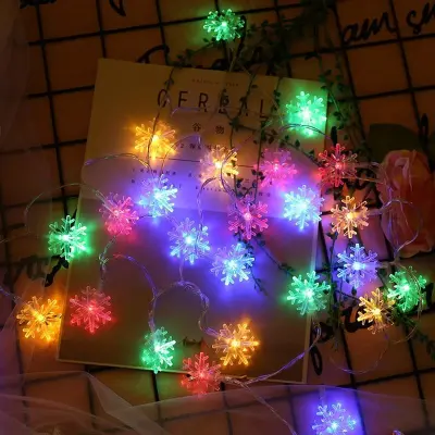 6m 40 LED snežinka USB LED luči na nizu