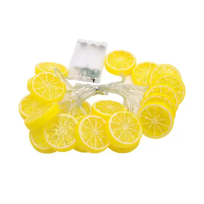 Vrtne luči, 5ft 10 LED luči, vrtna svetilka, božična svetilka, okras za zabavo (limona)