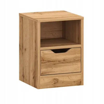 Nočna Omarica Za Spalnico Bela S Predalnikom 31X43 Cm