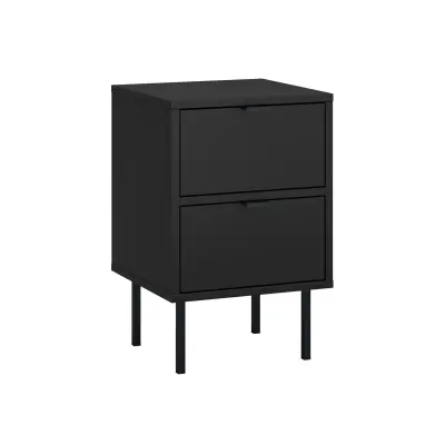 Nočna omarica Mala 2 Sz črne kovinske noge