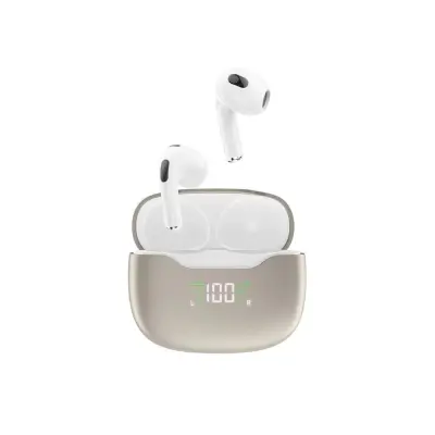 Bluetooth 5.1 TWS U15N LED brezžične slušalke, bele
