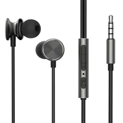 HiFi Wired Series JR-EW03 temno sive ušesne slušalke z močnim basom