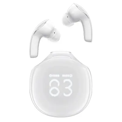 T9 Bluetooth 5.3 in-ear USB-C brezžične slušalke, bele