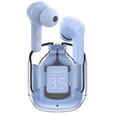In-ear TWS Bluetooth brezžične slušalke svetlo modre barve