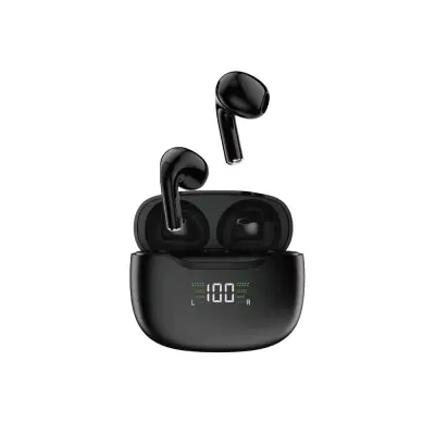 Bluetooth 5.1 TWS U15N LED brezžične slušalke, črne