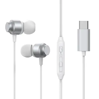 JR-EC06 USB-C ušesne slušalke srebrne slušalke