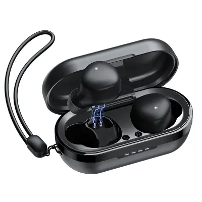 Brezžične TWS Bluetooth 5.1 slušalke 300mAh črne