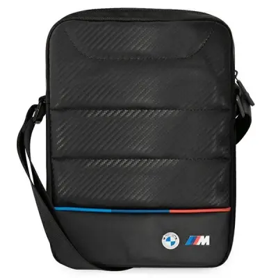 BMW KARBON TRIKOLOR TORBICA ZA 10'' OVITEK ZA TABLICO ČRNA