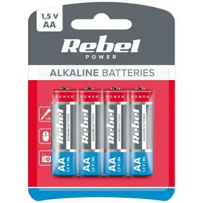 REBEL LR6 ALKALNE BATERIJE 4 KOM. BATERIJA AA ETUI ZA IGRAČE NA DALJINSKO UPRAVLJANJE